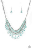 The Guest List - Blue Necklace - Paparazzi Accessories Necklace Bedazzle Me Pretty Mobile Fashion Boutique