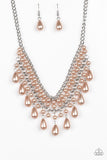 The Guest List - Brown Necklace - Paparazzi Accessories Necklace Bedazzle Me Pretty Mobile Fashion Boutique