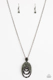 The Heiress - Gunmetal Black Necklace - Paparazzi Accessories Necklace Bedazzle Me Pretty Mobile Fashion Boutique