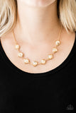 The Imperfectionist - Gold Necklace - Paparazzi Accessories Necklace Bedazzle Me Pretty Mobile Fashion Boutique