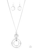 The Inner Workings - Silver Necklace - Paparazzi Accessories Necklace Bedazzle Me Pretty Mobile Fashion Boutique