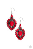 The LIONESS Den - Red Earrings - Paparazzi Accessories Earrings Bedazzle Me Pretty Mobile Fashion Boutique