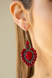The LIONESS Den - Red Earrings - Paparazzi Accessories Earrings Bedazzle Me Pretty Mobile Fashion Boutique