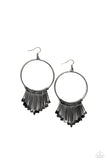 The Little Dipper - Black Earrings - Paparazzi Accessories Earrings Bedazzle Me Pretty Mobile Fashion Boutique