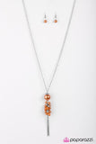 The Low Down - Orange Necklace - Paparazzi Accessories Necklace Bedazzle Me Pretty Mobile Fashion Boutique