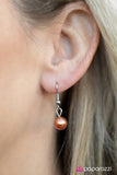 The Low Down - Orange Necklace - Paparazzi Accessories Necklace Bedazzle Me Pretty Mobile Fashion Boutique