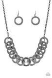 The Main Contender - Black Necklace - Paparazzi Accessories Necklace Bedazzle Me Pretty Mobile Fashion Boutique