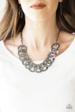 The Main Contender - Black Necklace - Paparazzi Accessories Necklace Bedazzle Me Pretty Mobile Fashion Boutique