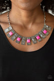 The MANE Contender - Pink Necklace - Paparazzi Accessories Necklace Bedazzle Me Pretty Mobile Fashion Boutique