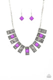 The MANE Contender - Purple Necklace - Paparazzi Accessories Necklace Bedazzle Me Pretty Mobile Fashion Boutique