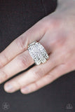 The Millionaires Club - White Ring - Paparazzi Accessories Ring FS-Bedazzle Me Pretty Mobile Fashion Boutique