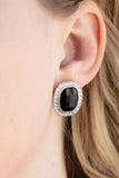 The Modern Monroe - Black Post Earrings - Paparazzi Accessories Post Earrings Bedazzle Me Pretty Mobile Fashion Boutique