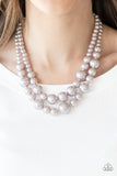 The More The Modest - Silver Necklace - Paparazzi Accessories Necklace Bedazzle Me Pretty Mobile Fashion Boutique