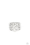 The One That KNOT Away - Silver Ring - Paparazzi Accessories Ring Bedazzle Me Pretty Mobile Fashion Boutique