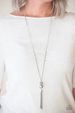 The Only Show In Town - Silver Necklace - Paparazzi Accessories Necklace Bedazzle Me Pretty Mobile Fashion Boutique