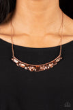 The Only SMOKE-SHOW in Town - Copper Necklace - Paparazzi Accessories Necklace Bedazzle Me Pretty Mobile Fashion Boutique
