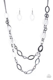 The OVAL-achiever - Black Necklace - Paparazzi Accessories Necklace Bedazzle Me Pretty Mobile Fashion Boutique