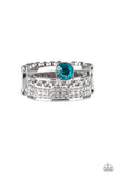 The Overachiever - Blue Ring - Paparazzi Accessories Ring Bedazzle Me Pretty Mobile Fashion Boutique