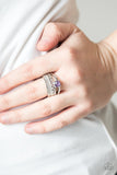 The Overachiever - Purple Ring - Paparazzi Accessories Ring Bedazzle Me Pretty Mobile Fashion Boutique
