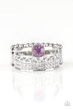The Overachiever - Purple Ring - Paparazzi Accessories Ring Bedazzle Me Pretty Mobile Fashion Boutique