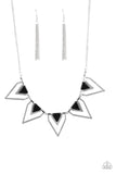 The Pack Leader - Black Necklace - Paparazzi Accessories Necklace Bedazzle Me Pretty Mobile Fashion Boutique