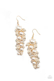 The Party Has Arrived - Gold Earrings - Paparazzi Accessories Earrings Bedazzle Me Pretty Mobile Fashion Boutique