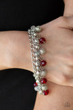 The Party Planner - Red Bracelet - Paparazzi Accessories Bracelet Bedazzle Me Pretty Mobile Fashion Boutique