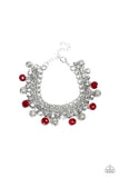 The Party Planner - Red Bracelet - Paparazzi Accessories Bracelet Bedazzle Me Pretty Mobile Fashion Boutique