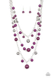 The Partygoer - Purple Necklace - Paparazzi Accessories Necklace Bedazzle Me Pretty Mobile Fashion Boutique
