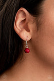 The Partygoer - Red Necklace - Paparazzi Accessories Necklace Bedazzle Me Pretty Mobile Fashion Boutique