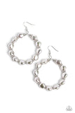 The PEARL Next Door - Silver Earrings - Paparazzi Accessories Earrings Bedazzle Me Pretty Mobile Fashion Boutique