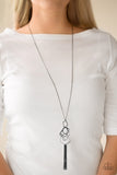 The Penthouse - Black Necklace - Paparazzi Accessories Necklace Bedazzle Me Pretty Mobile Fashion Boutique