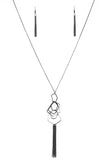 The Penthouse - Black Necklace - Paparazzi Accessories Necklace Bedazzle Me Pretty Mobile Fashion Boutique