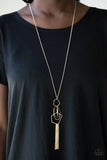 The Penthouse - Gold Necklace - Paparazzi Accessories Necklace Bedazzle Me Pretty Mobile Fashion Boutique