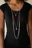 The Pony Express - Pink Necklace - Paparazzi Accessories Necklace Bedazzle Me Pretty Mobile Fashion Boutique