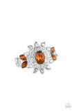 The Princess and The FROND - Brown Ring - Paparazzi Accessories Ring Bedazzle Me Pretty Mobile Fashion Boutique