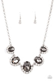 The Queen Demands It - Silver Necklace - Paparazzi Accessories Necklace Bedazzle Me Pretty Mobile Fashion Boutique