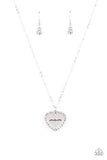 The Real Boss - White Necklace - Paparazzi Accessories Necklace FS-Bedazzle Me Pretty Mobile Fashion Boutique