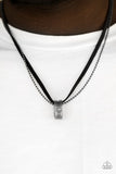 The Ring Bearer - Black Necklace - Paparazzi Accessories Necklace Bedazzle Me Pretty Mobile Fashion Boutique