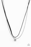 The Ring Bearer - Black Necklace - Paparazzi Accessories Necklace Bedazzle Me Pretty Mobile Fashion Boutique