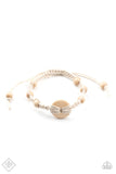 The Road KNOT Taken - White Bracelet - Paparazzi Accessories Bracelet Bedazzle Me Pretty Mobile Fashion Boutique