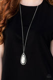 The Royal Coronation - White Necklace - Paparazzi Accessories Necklace Bedazzle Me Pretty Mobile Fashion Boutique