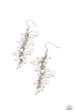 The Rumors are True - White Earrings - Paparazzi Accessories Earrings Bedazzle Me Pretty Mobile Fashion Boutique