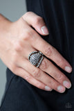 The Seven-FIGURE Itch - Black Ring - Paparazzi Accessories Ring Bedazzle Me Pretty Mobile Fashion Boutique