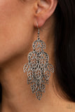 The Shakedown - Silver Earrings - Paparazzi Accessories Earrings Bedazzle Me Pretty Mobile Fashion Boutique