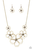 The Show Must GROW On - Brass Necklace - Paparazzi Accessories Necklace FS-Bedazzle Me Pretty Mobile Fashion Boutique