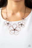The Show Must GROW On - Copper Necklace - Paparazzi Accessories Necklace Bedazzle Me Pretty Mobile Fashion Boutique
