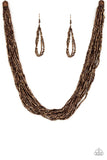 The Speed of STARLIGHT - Copper Necklace - Paparazzi Accessories Necklace Bedazzle Me Pretty Mobile Fashion Boutique