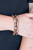 The Spice of WILDLIFE - Copper Bracelet - Paparazzi Accessories Bracelet Bedazzle Me Pretty Mobile Fashion Boutique