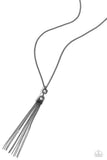 The STRANDS of Time - Black Necklace - Paparazzi Accessories Necklace Bedazzle Me Pretty Mobile Fashion Boutique